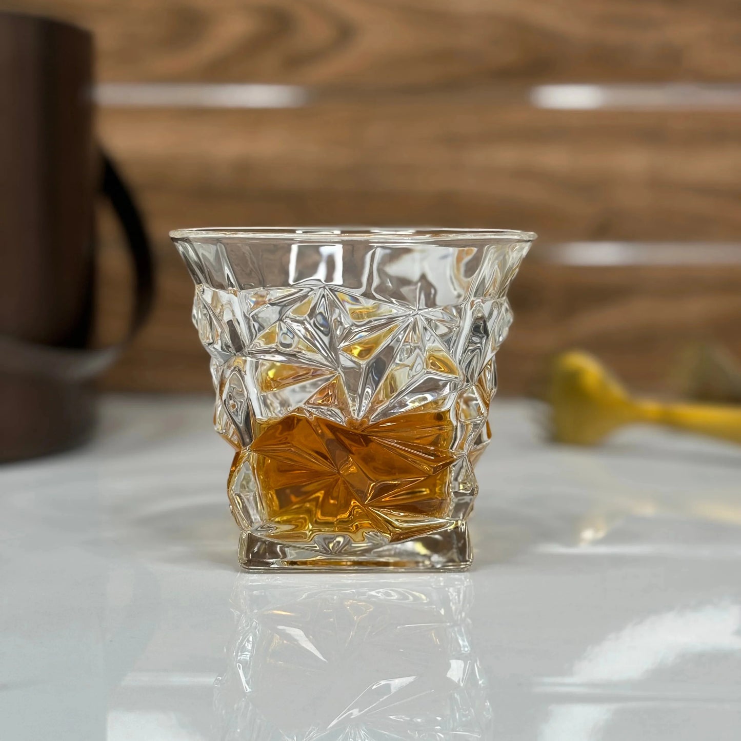 Glacier Cut Crystal Whiskey Glass - Set of 6 - Made In Italy