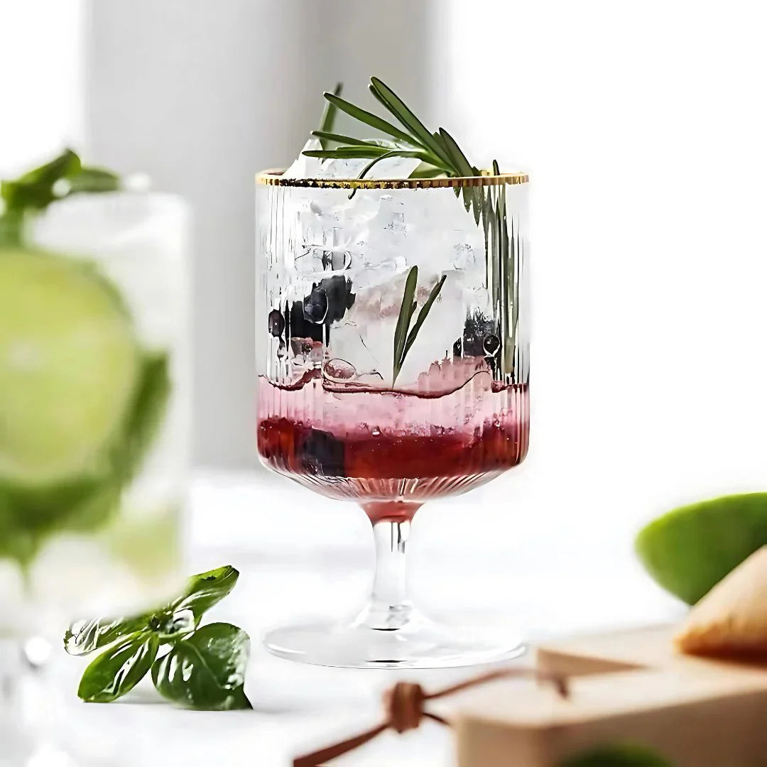 Gold Rim Brandy Glass