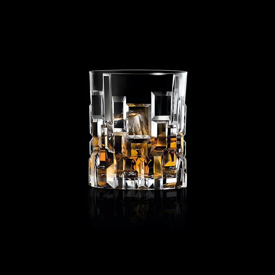 Crystal Cut Whiskey Glass - Made in Italy - Set of 6