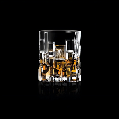 Crystal Cut Whiskey Glass - Made in Italy - Set of 6