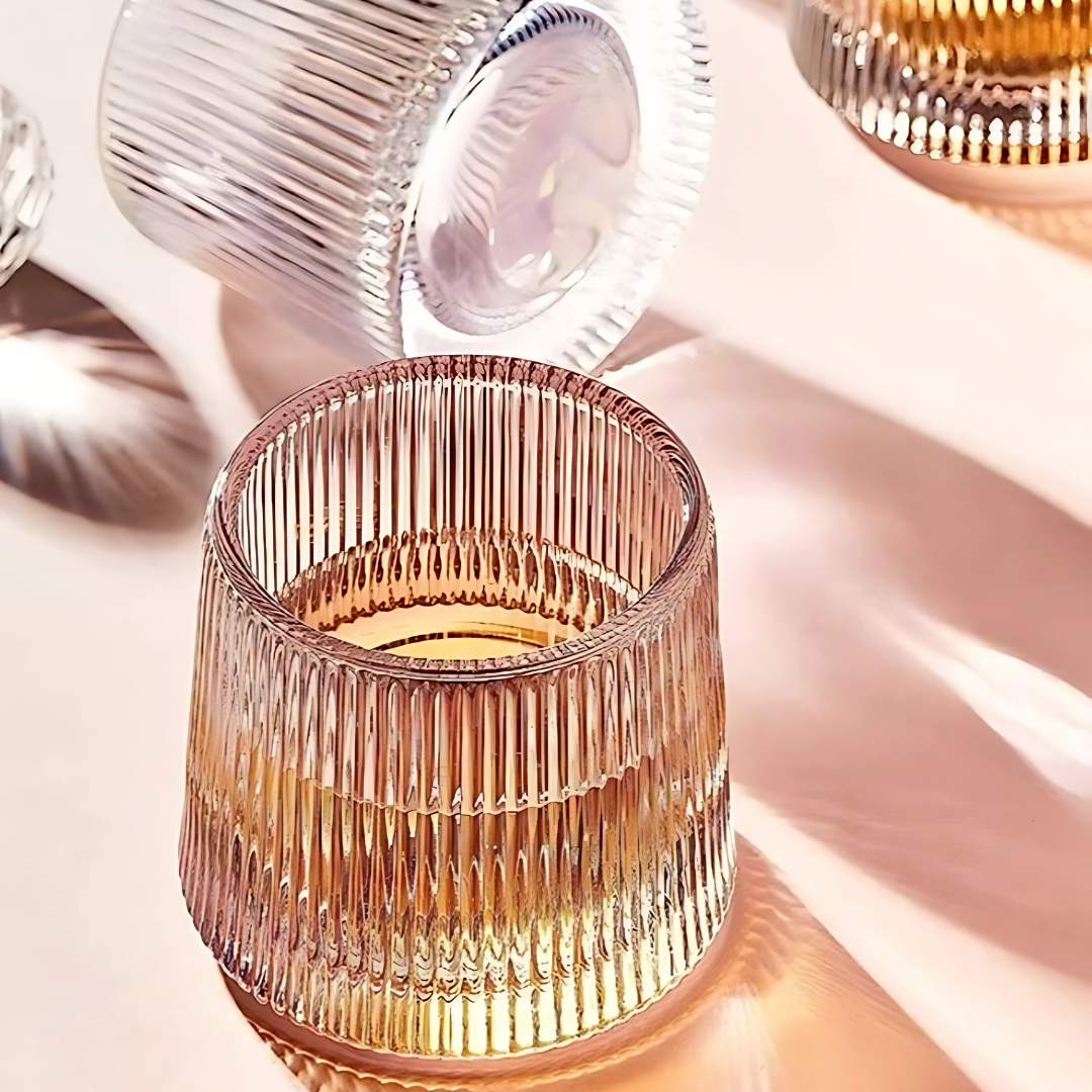 Revolving Vertical Stripped Whiskey Glass