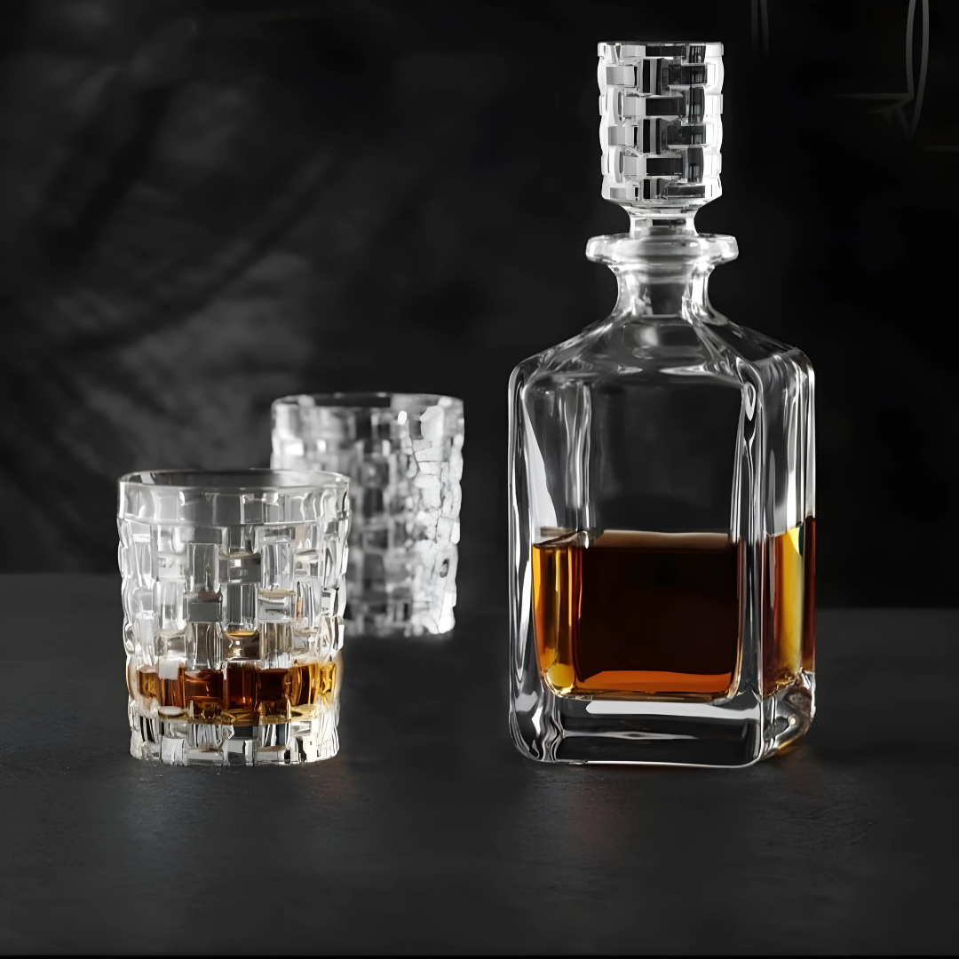 Crystal Gridlock Whiskey Tumbler (Pack Of 6) - Made Of Sapphire Crystal