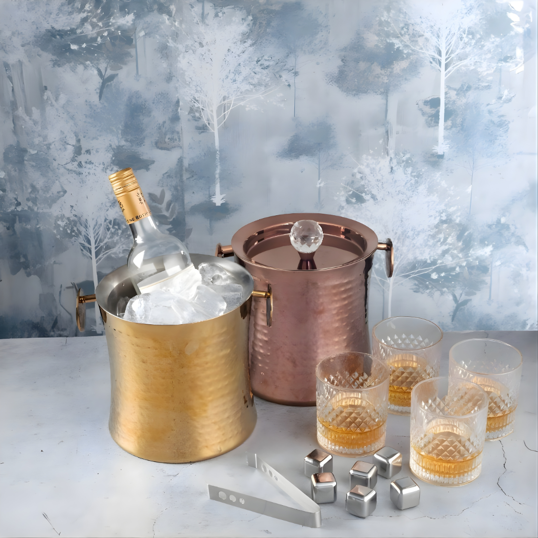 Diamond Ice Bucket With Tong