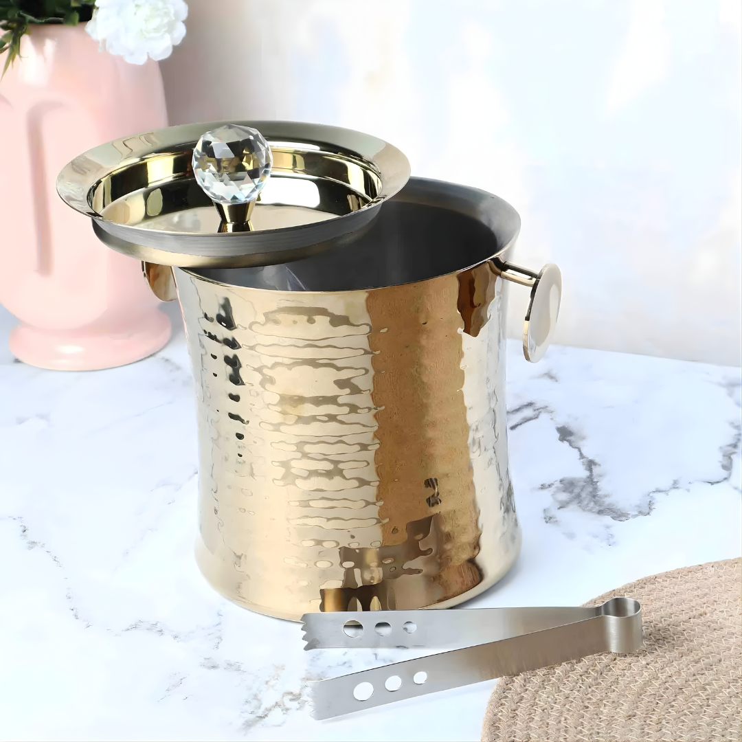 Diamond Ice Bucket With Tong