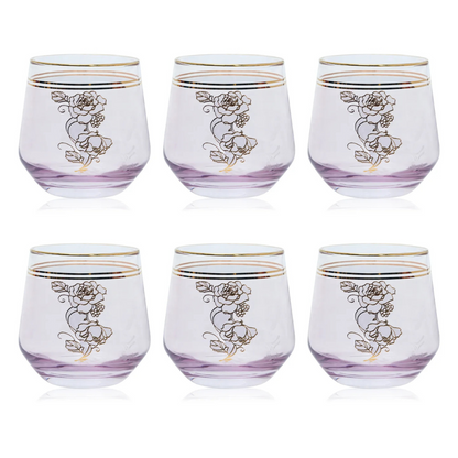 Blush & Gold Whiskey Glass (Pack Of 6)
