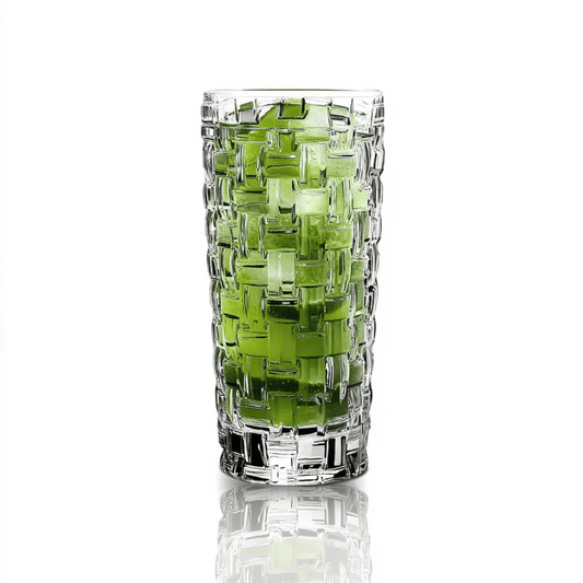 Crystal Gridlock Hi Ball Glass - Pack Of 6 - Made Of Finest Crystal