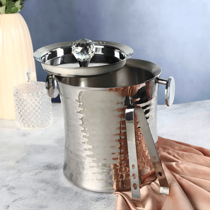 Diamond Ice Bucket With Tong