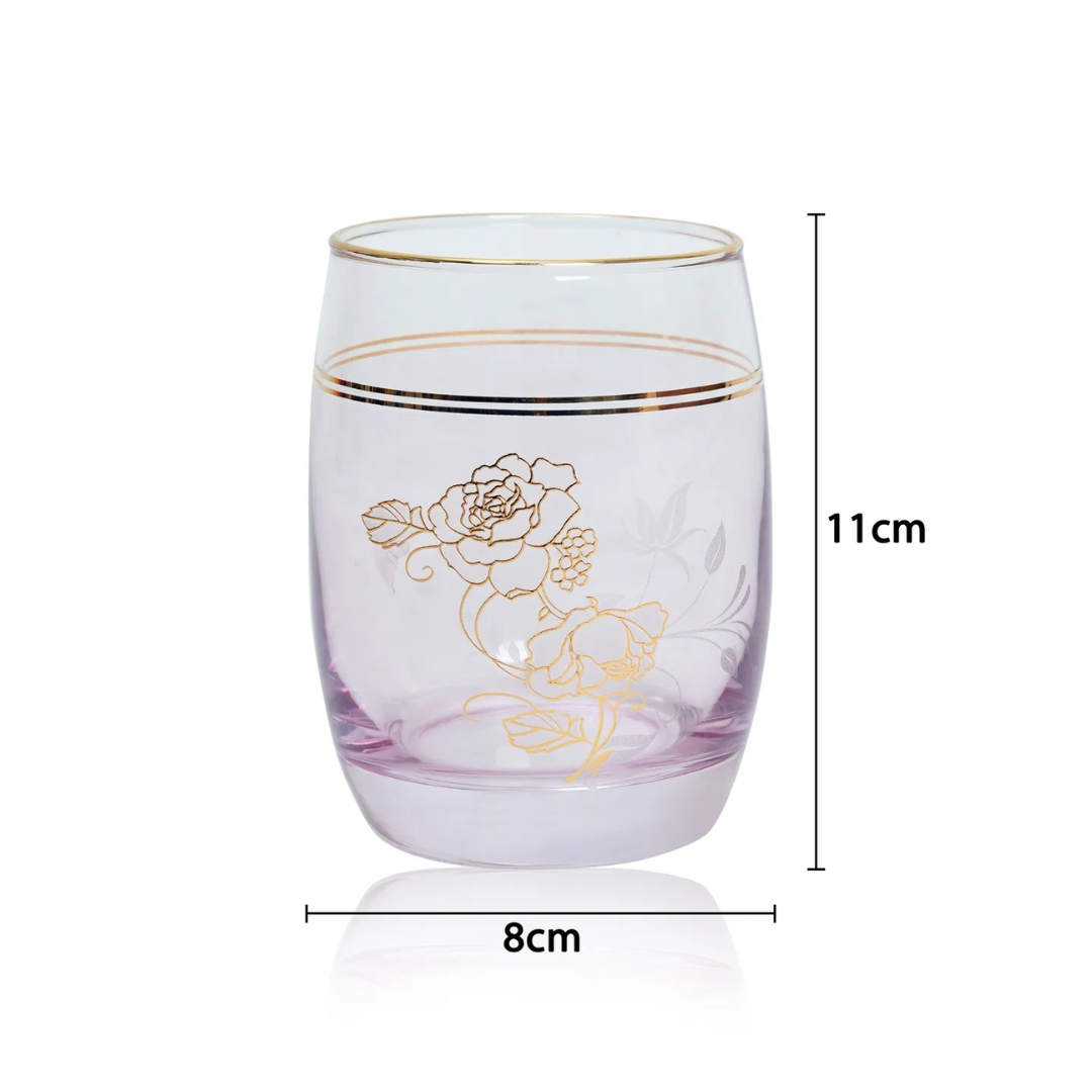 Blush And Gold Hi Ball Glass (Pack Of 6)