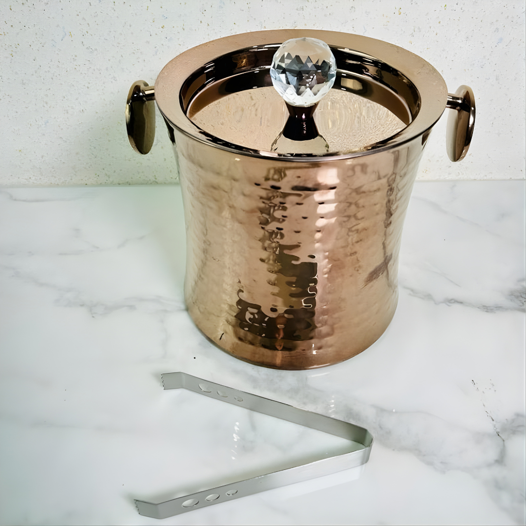 Diamond Ice Bucket With Tong
