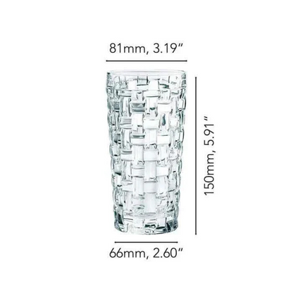 Crystal Gridlock Hi Ball Glass - Pack Of 6 - Made Of Finest Crystal
