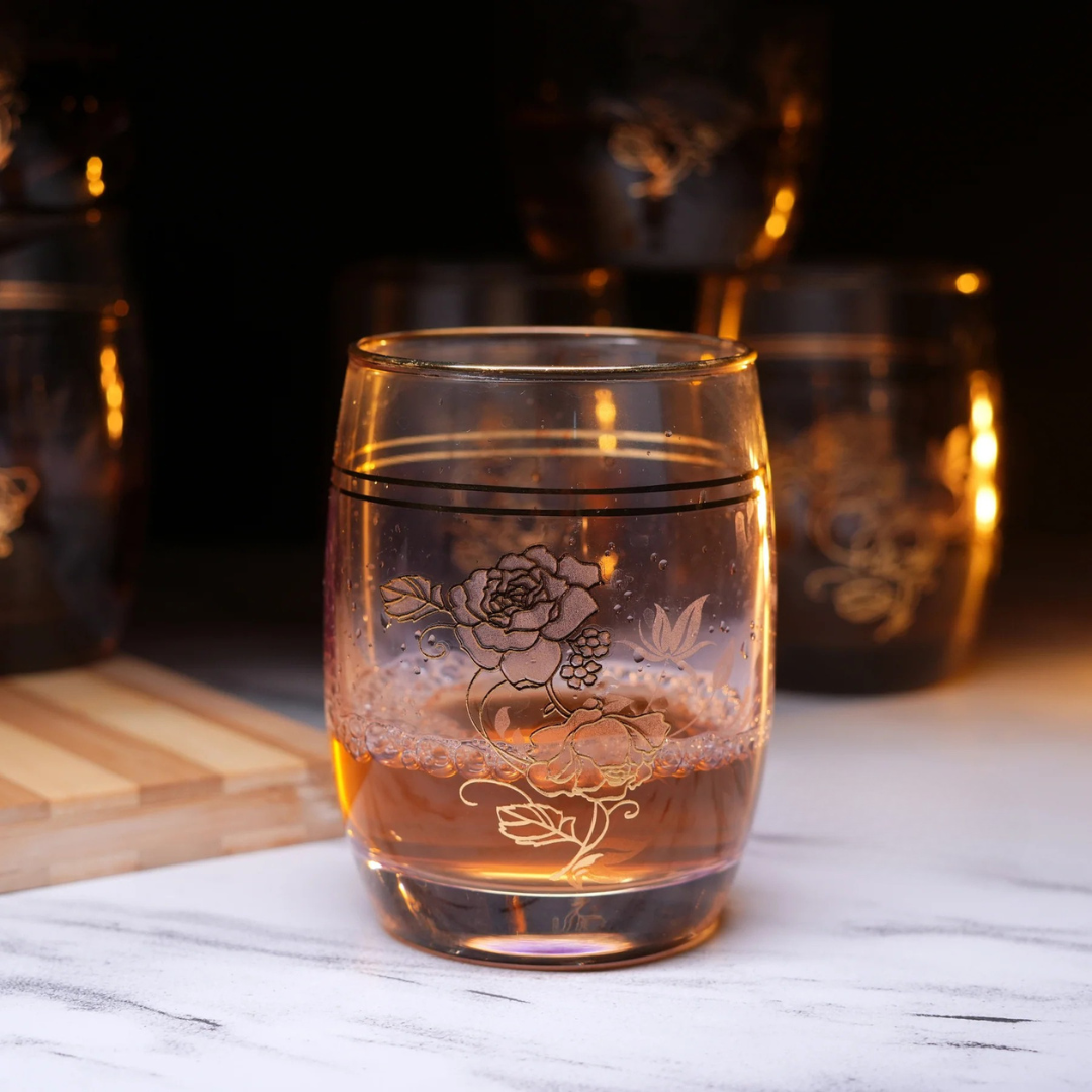 Blush And Gold Hi Ball Glass (Pack Of 6)