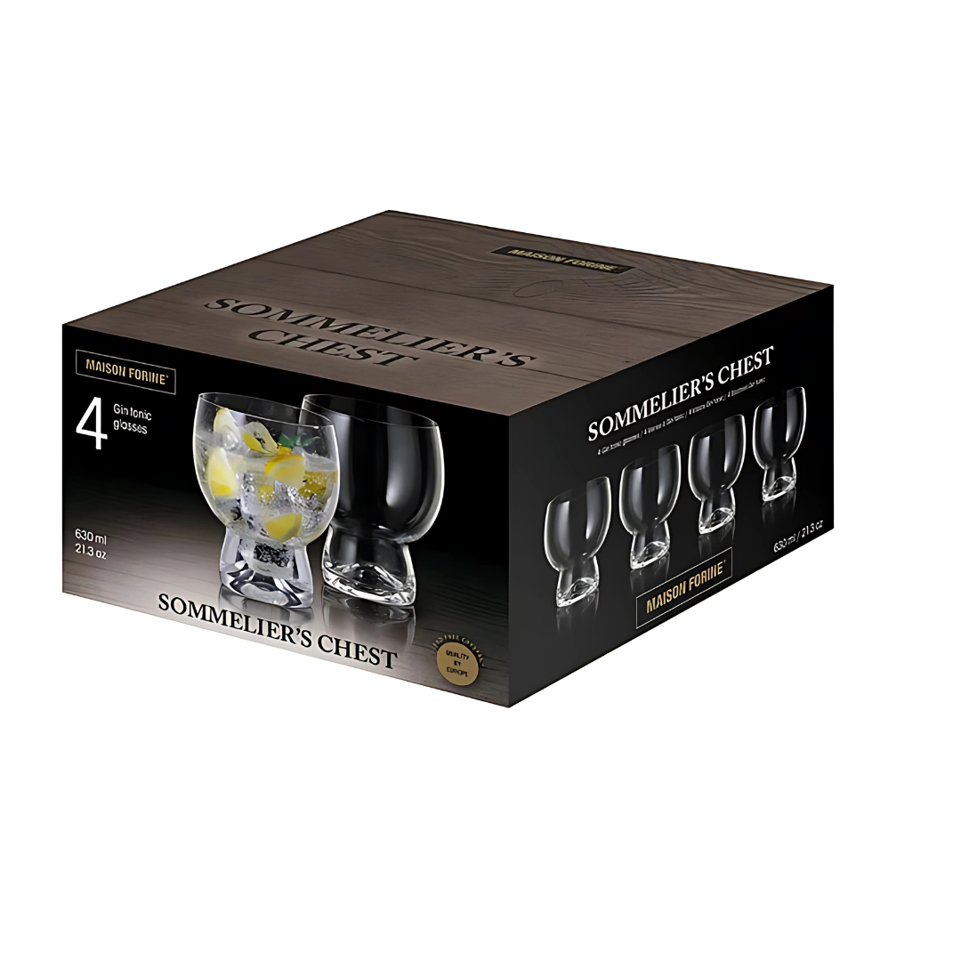 Gin & Tonic Crystal Glass - Set Of 4 - Made In Czech Republic