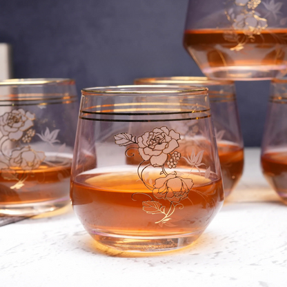 Blush & Gold Whiskey Glass (Pack Of 6)
