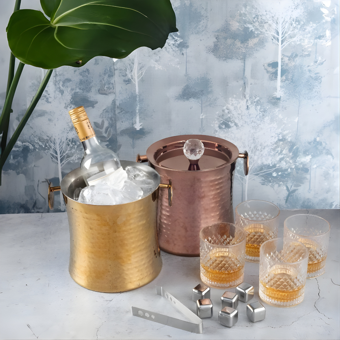 Diamond Ice Bucket With Tong