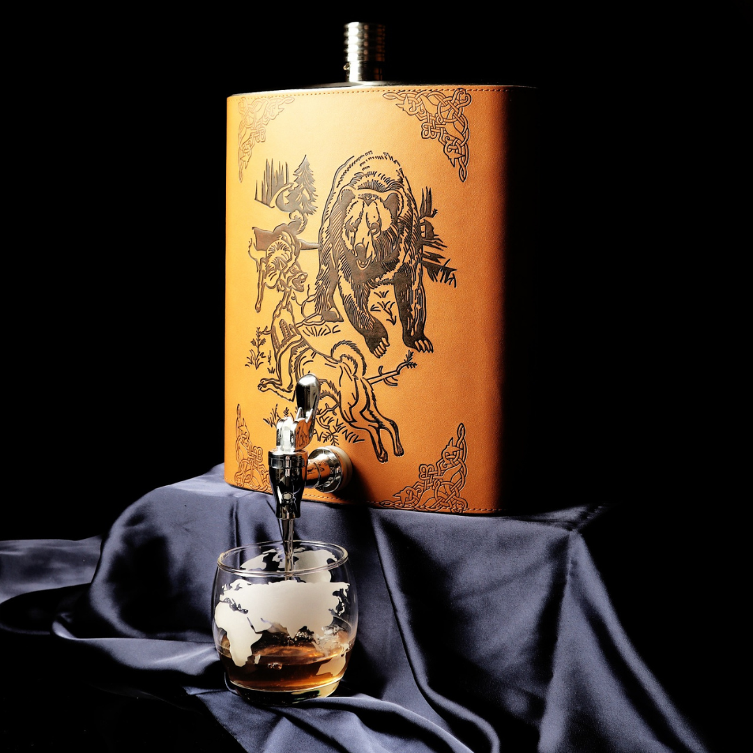 Leather Liquor Flask - 3.5 Litre