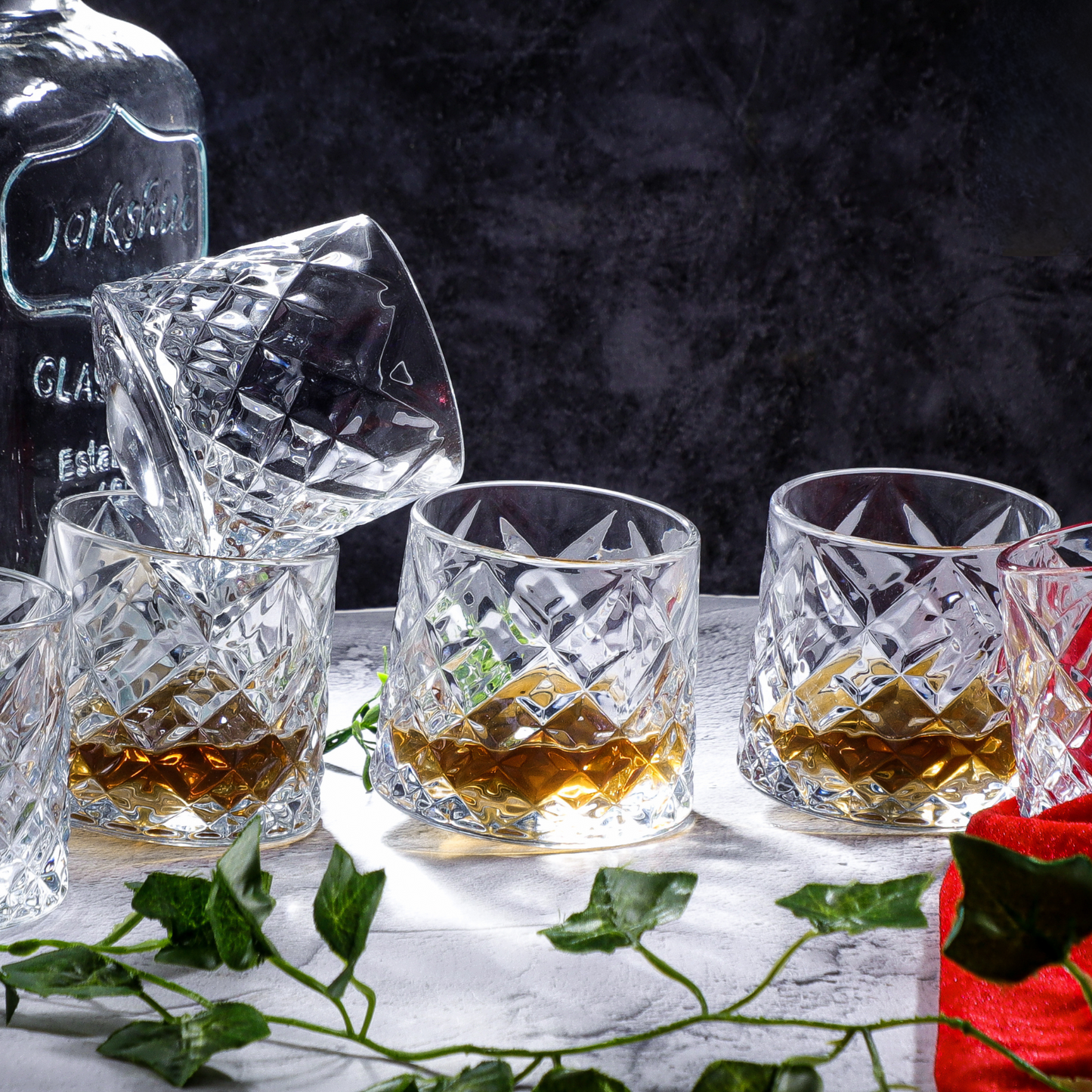 Revolving Diamond Glass