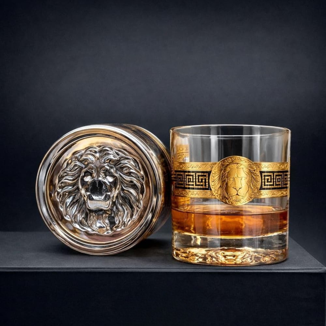 Crown & Crest Whiskey Glass - Made In Italy - Set Of 6