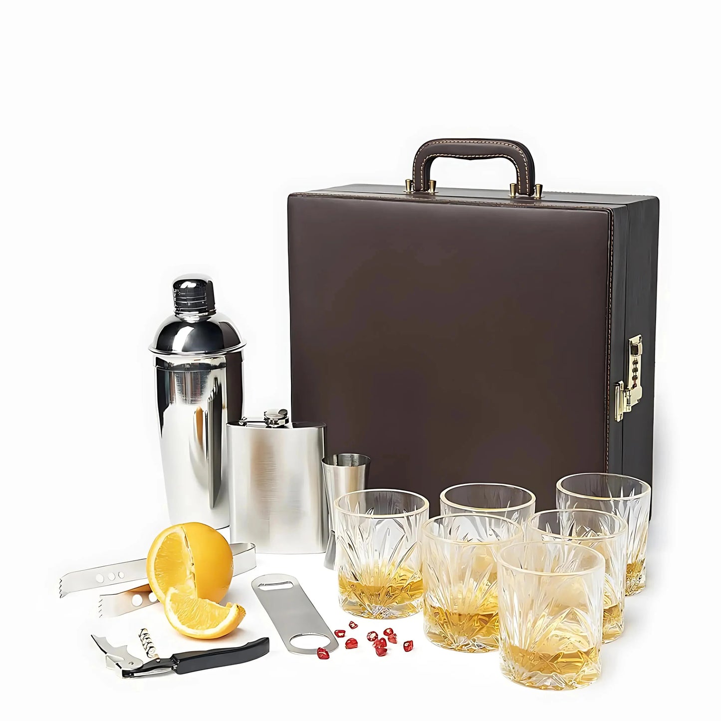 Leather Bar Briefcase (M)