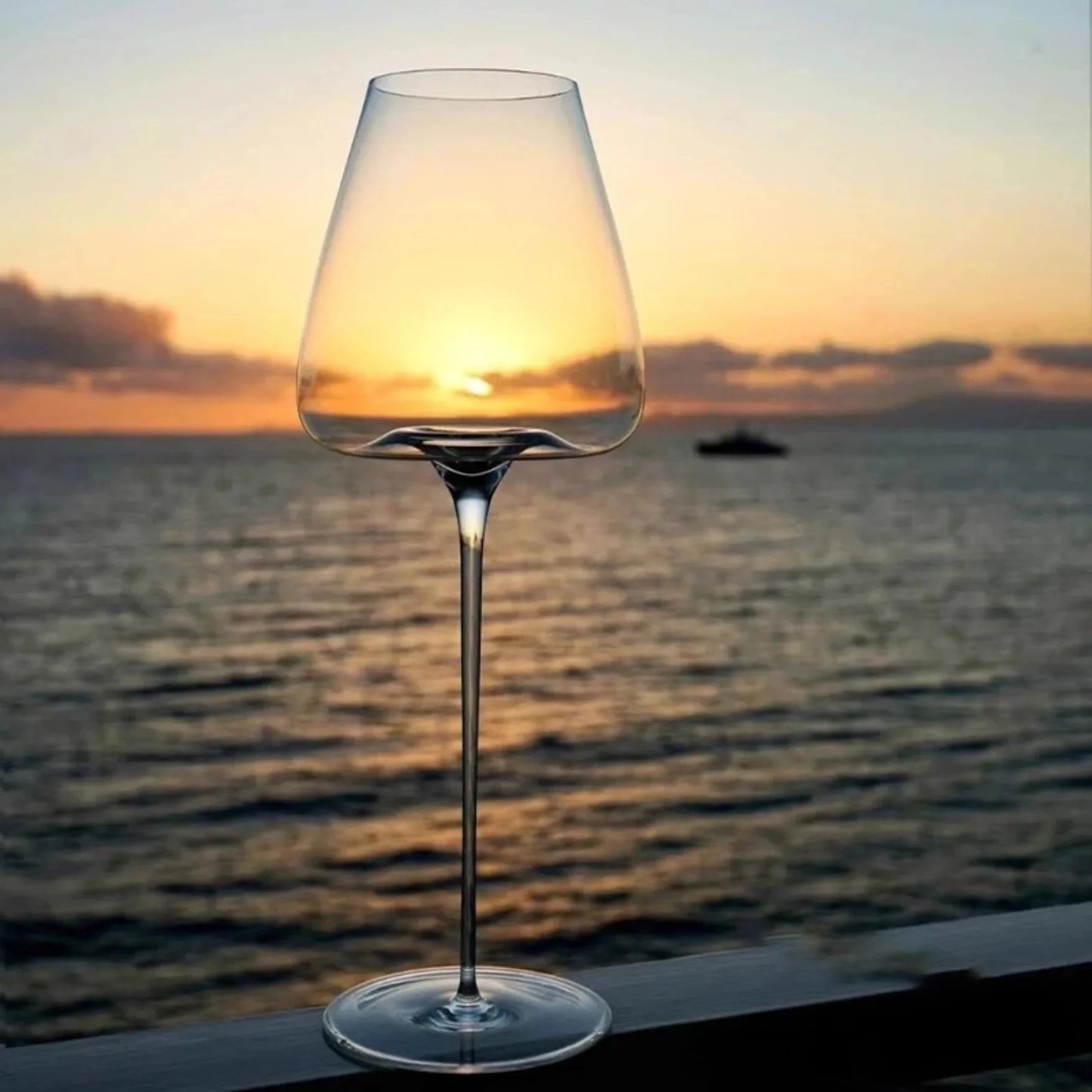 Timeless Wine Glass - Long Stem - Made Of Sapphire Crystal - 28cm Long