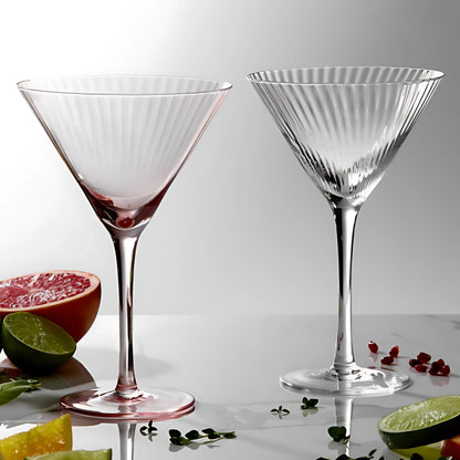 Ribbed Martini Glass (Pack Of 2)