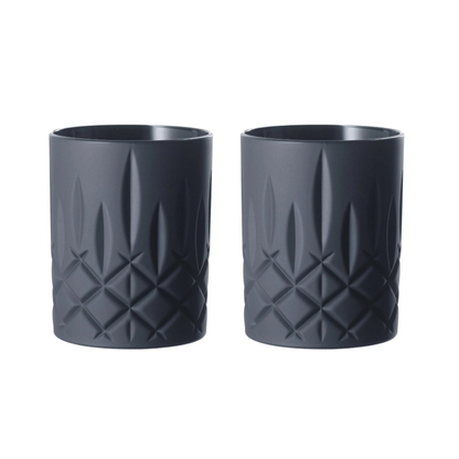 Darkstone Crystal Whiskey Glass – Pack of 2 - Made in Italy (Exclusive)