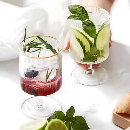 Gold Rim Brandy Glass