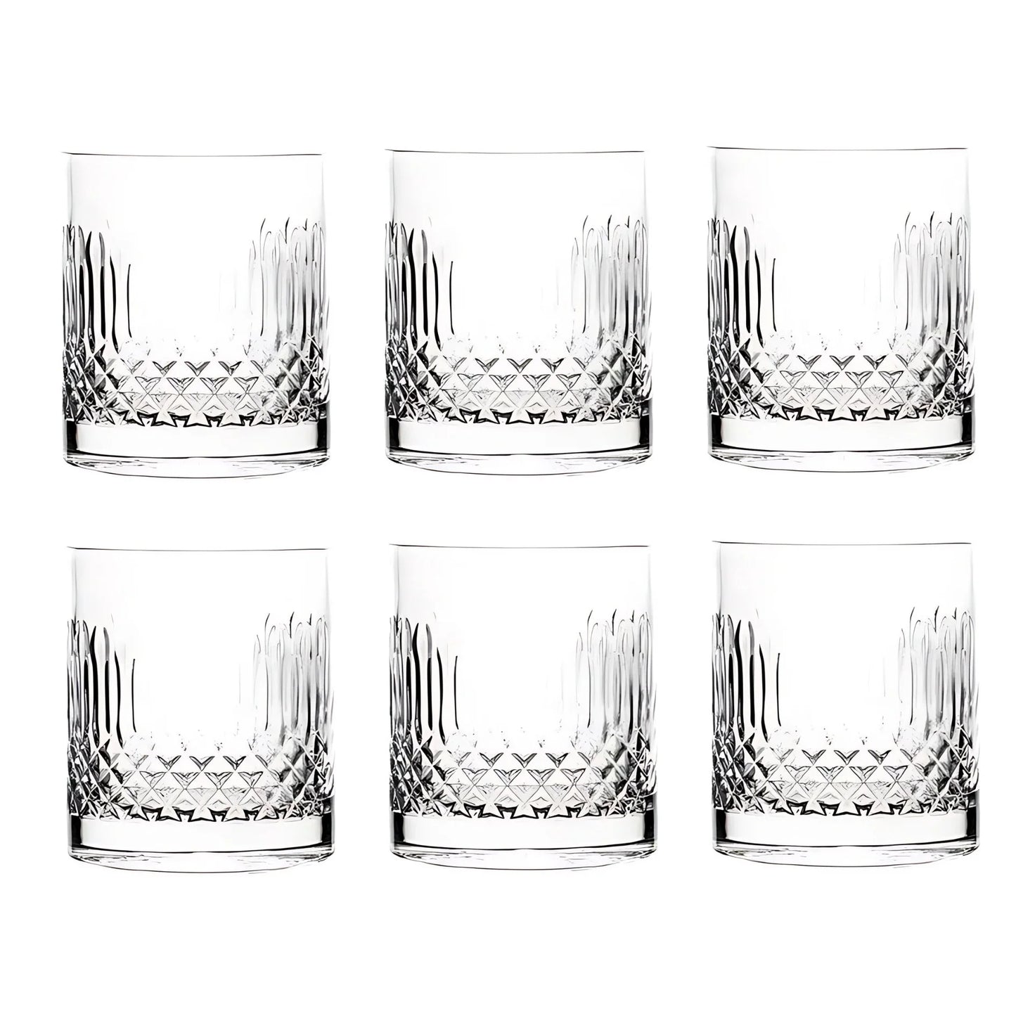 Made In Italy -Diamante DOF Crystal Whiskey Glass - Set Of 4