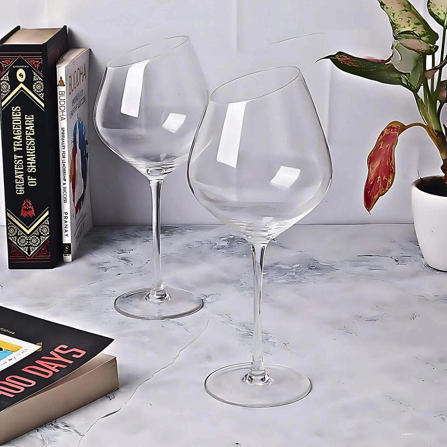Slant Face Wine Glass (Set of 2, 350 ml)