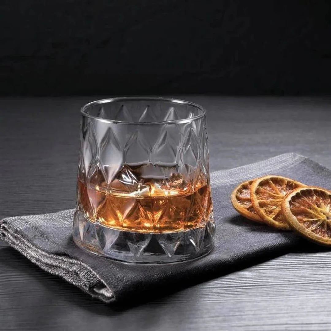 Leafy Whiskey Glass (Made In Italy) (Set Of 4)