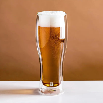 Double Wall Beer Glass (Pack Of 2)
