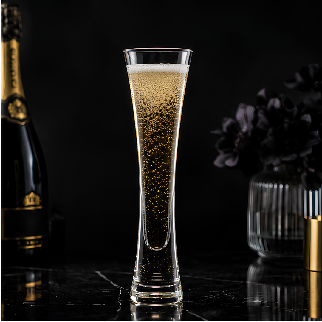 Royal's Crystal Champagne Glass - Set Of 6 - Made In Italy