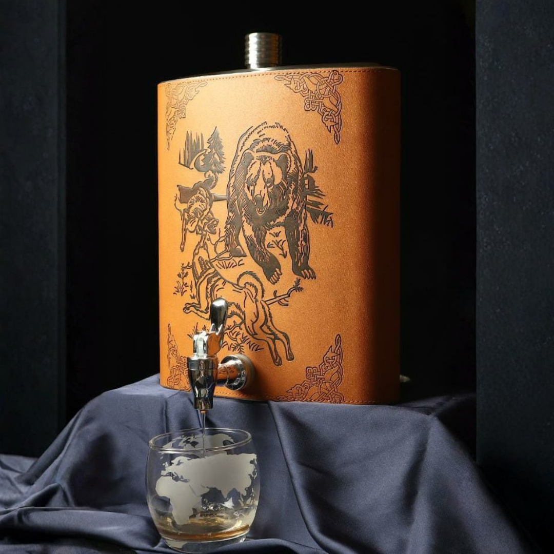 Leather Liquor Flask - 3.5 Litre