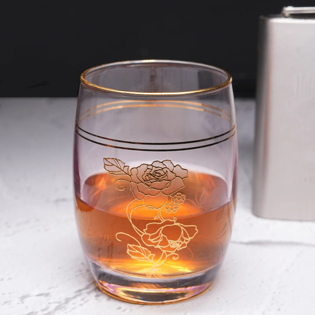 Blush And Gold Hi Ball Glass (Pack Of 6)