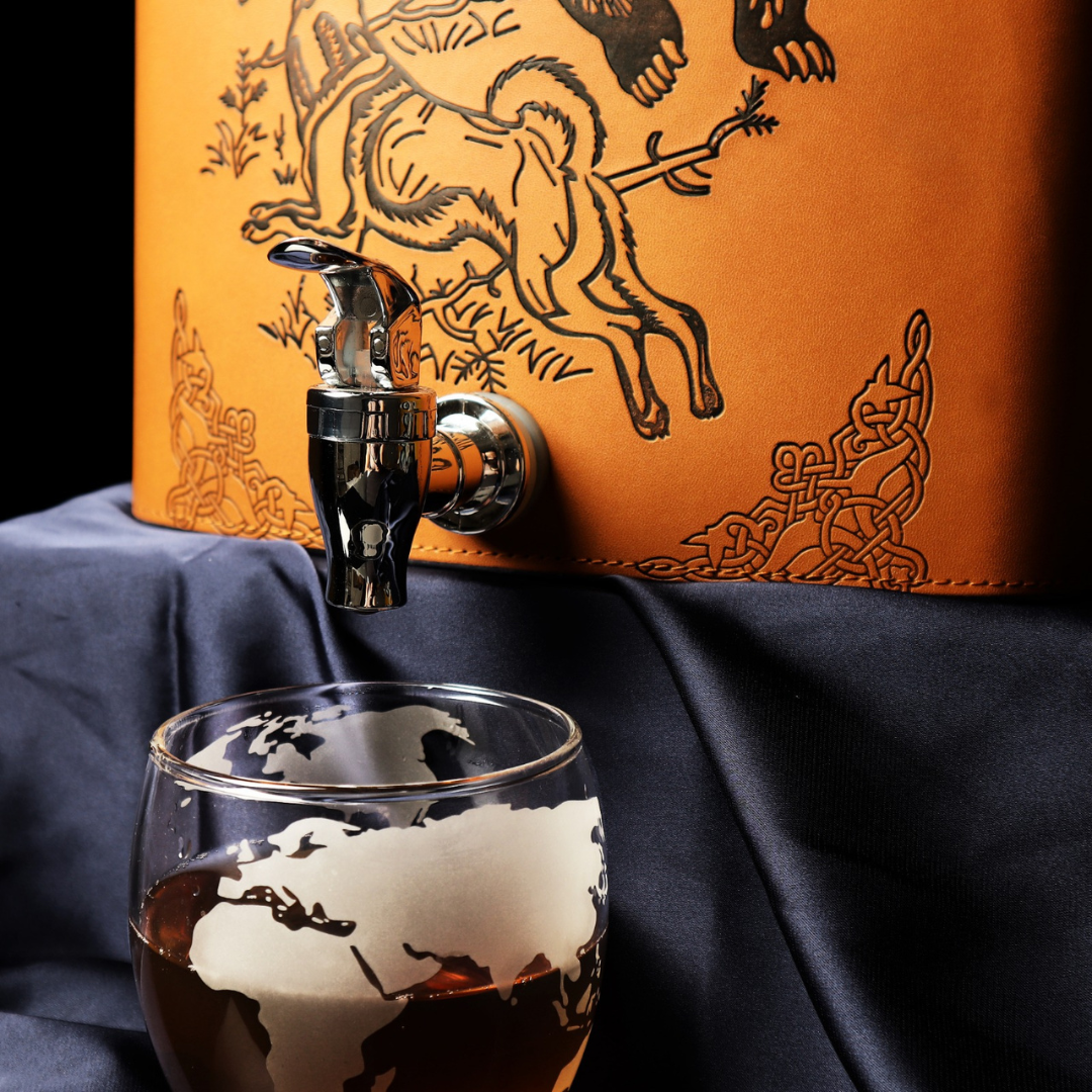 Leather Liquor Flask - 3.5 Litre