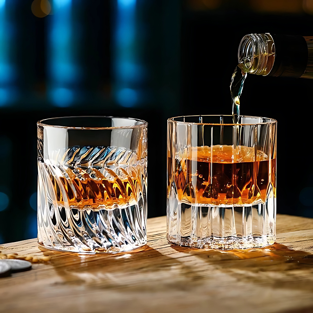 The Royal Crest Whiskey Glass – Set of 6 – Made with Sapphire Crystal