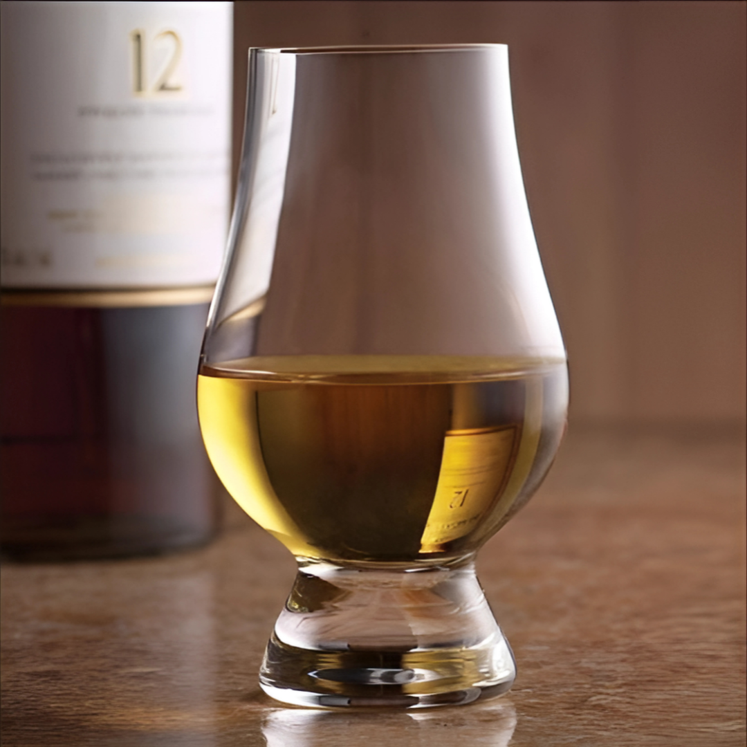 The Glenkin Glass with slight reflection, showcasing premium quality and clarity.