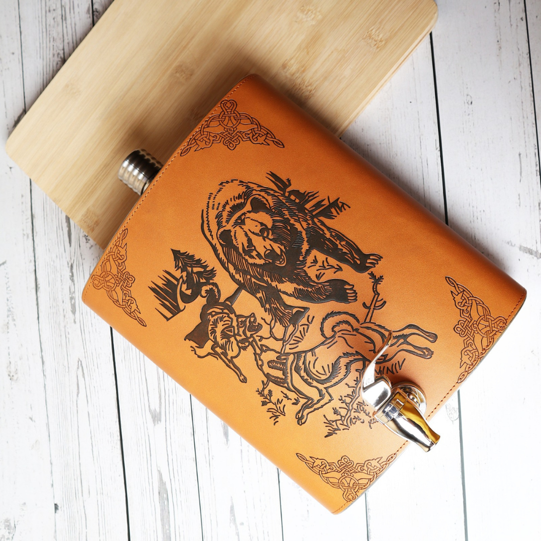 Leather Liquor Flask - 3.5 Litre