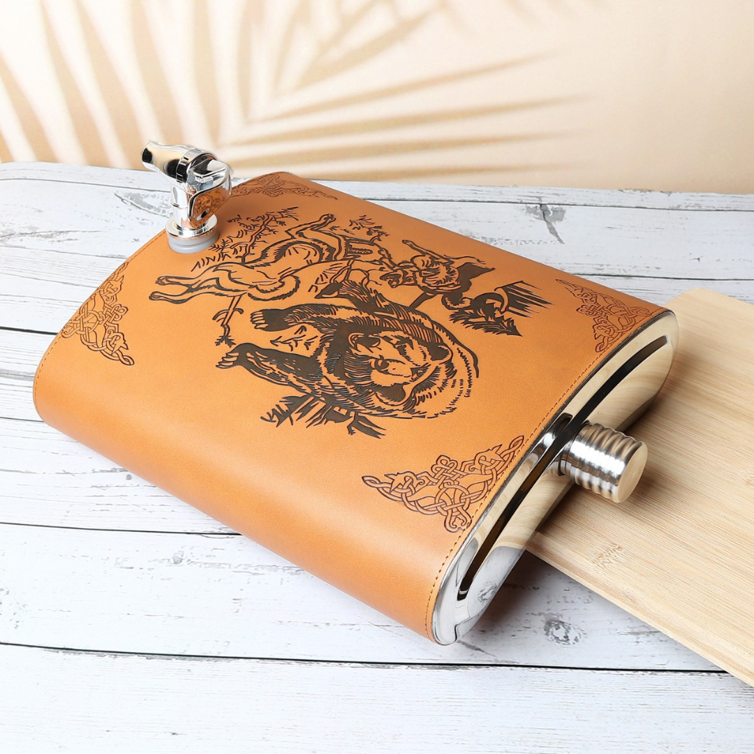 Leather Liquor Flask - 3.5 Litre