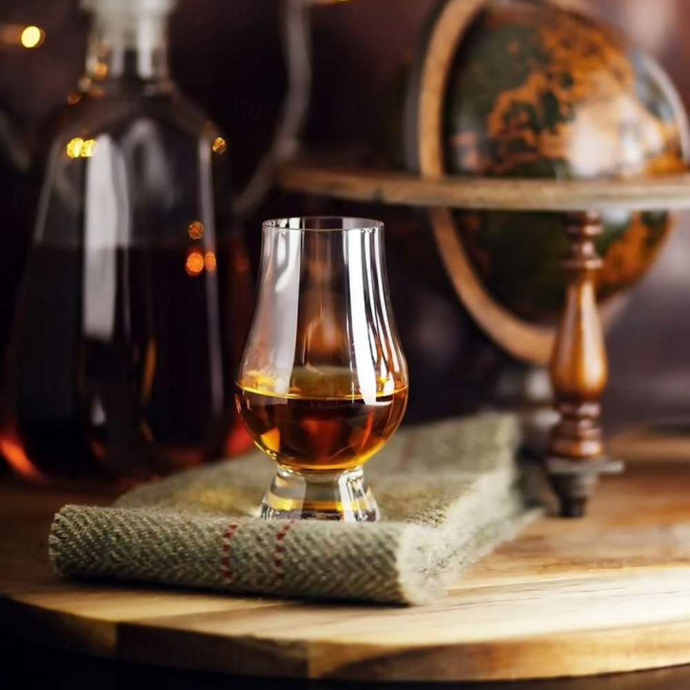 Detailed shot of The Glenkin Glass with smooth curves and high-quality finish.