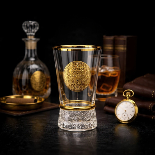 Lionheart Gold Crystal Tumbler - Set Of 6 - Made Of Bohemian Crystal