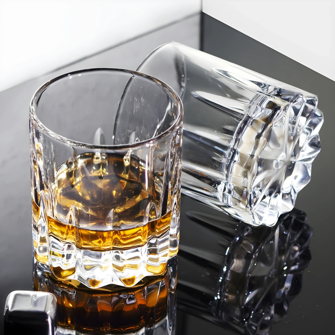 The Royal Crest Whiskey Glass – Set of 6 – Made with Sapphire Crystal