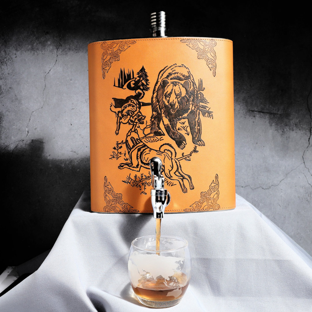 Leather Liquor Flask - 3.5 Litre