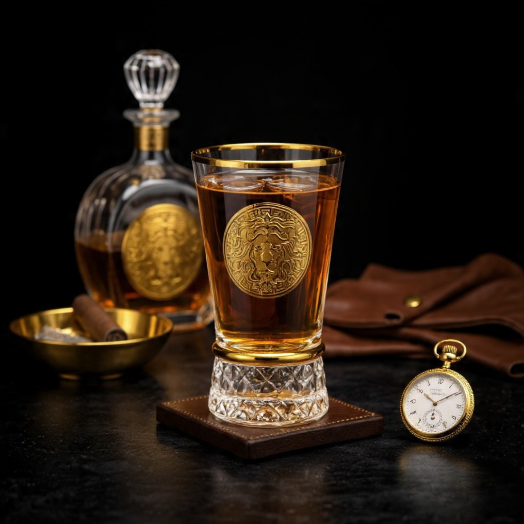 Lionheart Gold Crystal Tumbler - Set Of 6 - Made Of Bohemian Crystal