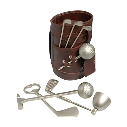 Golf Bar Tool Kit With Leather Bag