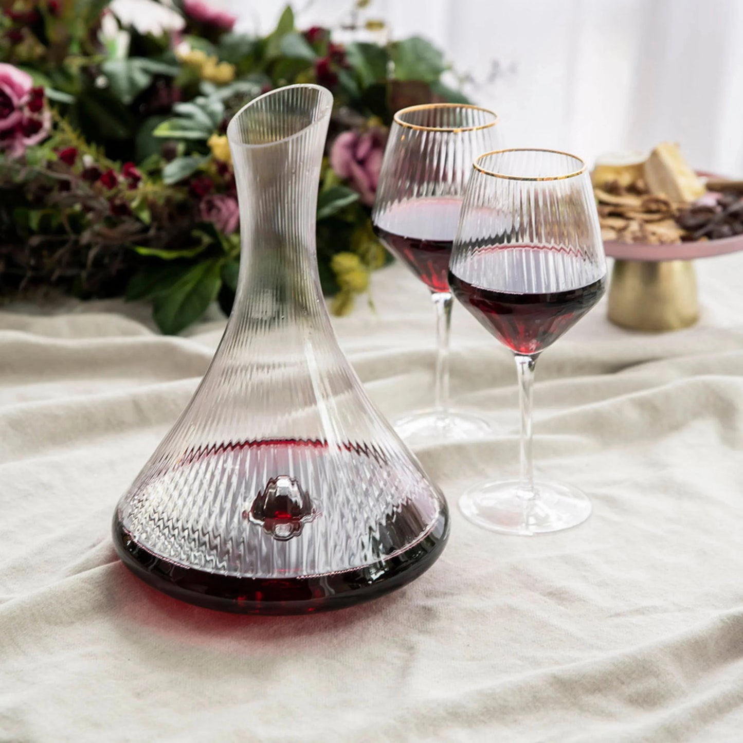 Gold Rim Wine Glass