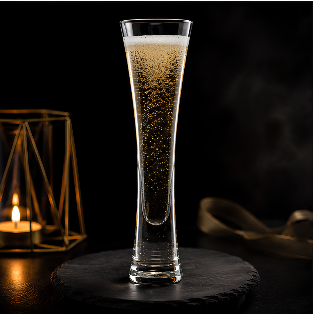 Royal's Crystal Champagne Glass - Set Of 6 - Made In Italy