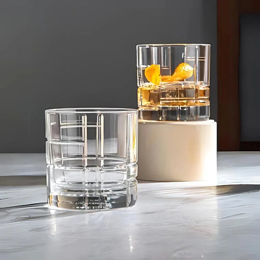 Draze Double Rock Whiskey Glass - Made Of Heavy Crystal