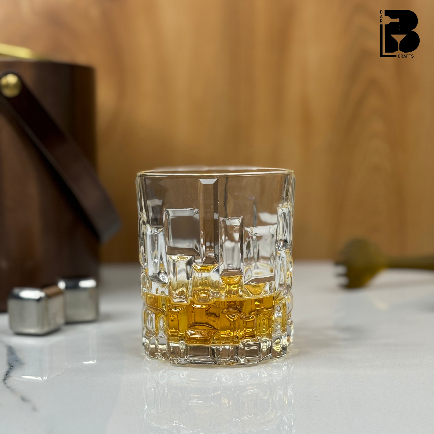 Crystal Cut Whiskey Glass - Made in Italy - Set of 6