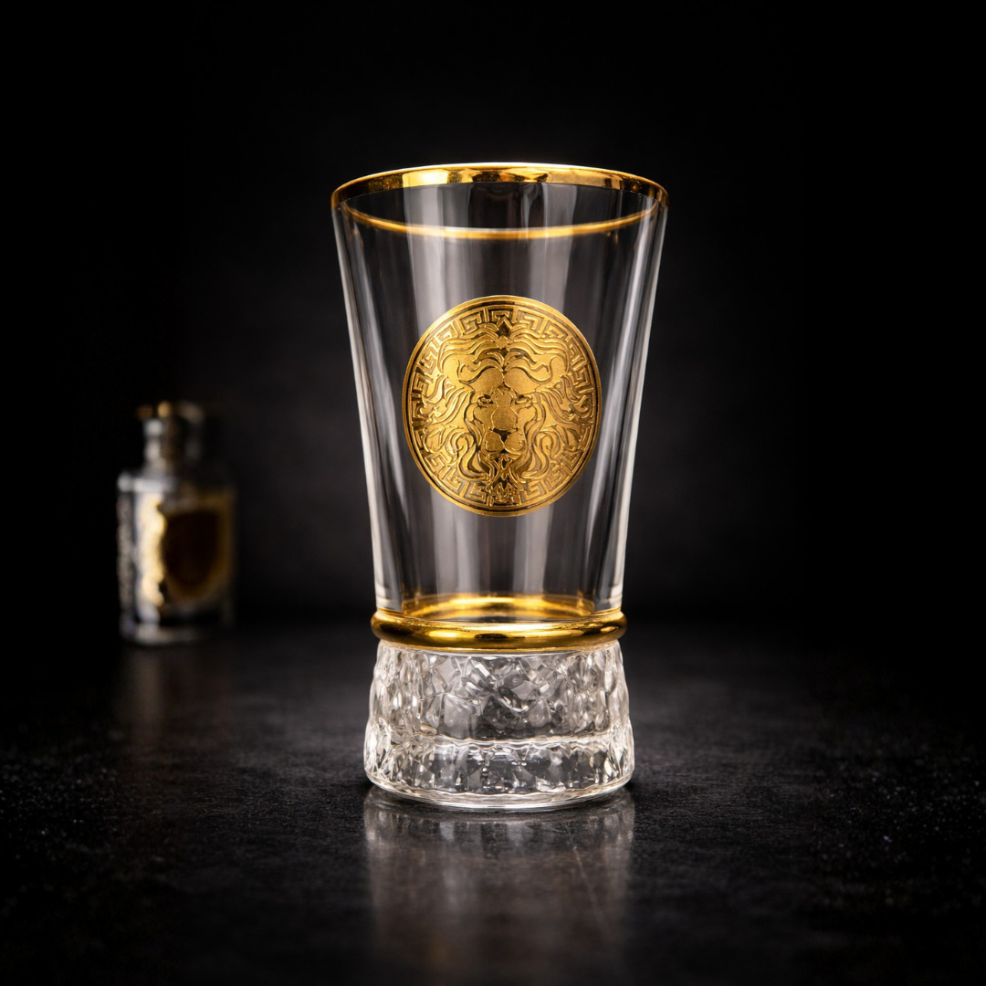 Lionheart Gold Crystal Tumbler - Set Of 6 - Made Of Bohemian Crystal