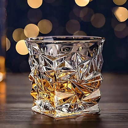 Glacier Cut Crystal Whiskey Glass - Set of 6 - Made In Italy
